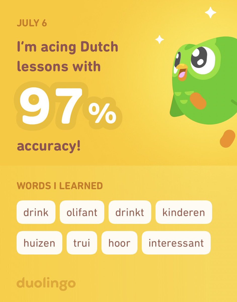 iamcaseylee's tweet photo. I’m learning Dutch on Duolingo! It’s free, fun, and effective. https://t.co/ppn5B7evCM