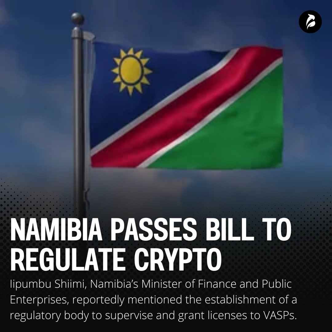 StoccoinCo's tweet photo. Namibia has joined other African nations in embracing cryptocurrencies and digital assets by approving a bill in the National Assembly. The bill, which passed Namibia’s lower house of parliament on June 22, aims to regulate digital assets, cryptocurrencies. #Namibia #VASP https://t.co/G5cQkNOI4h