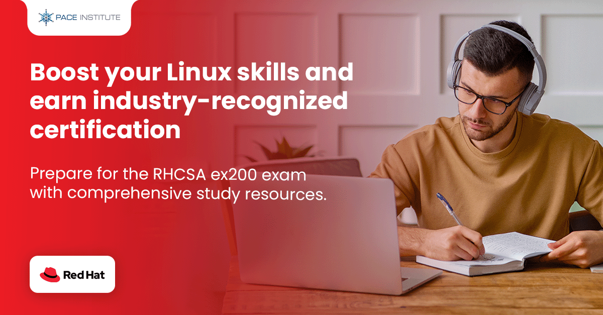 PACE_Institute's tweet image. 🔒 RHCSA EX200: Linux Mastery Certification 🌟🐧
Gain essential skills in installation, configuration, troubleshooting, and more. Boost your career with a respected industry credential recognized by Red Hat
#RHCSA #EX200 #LinuxCertification
