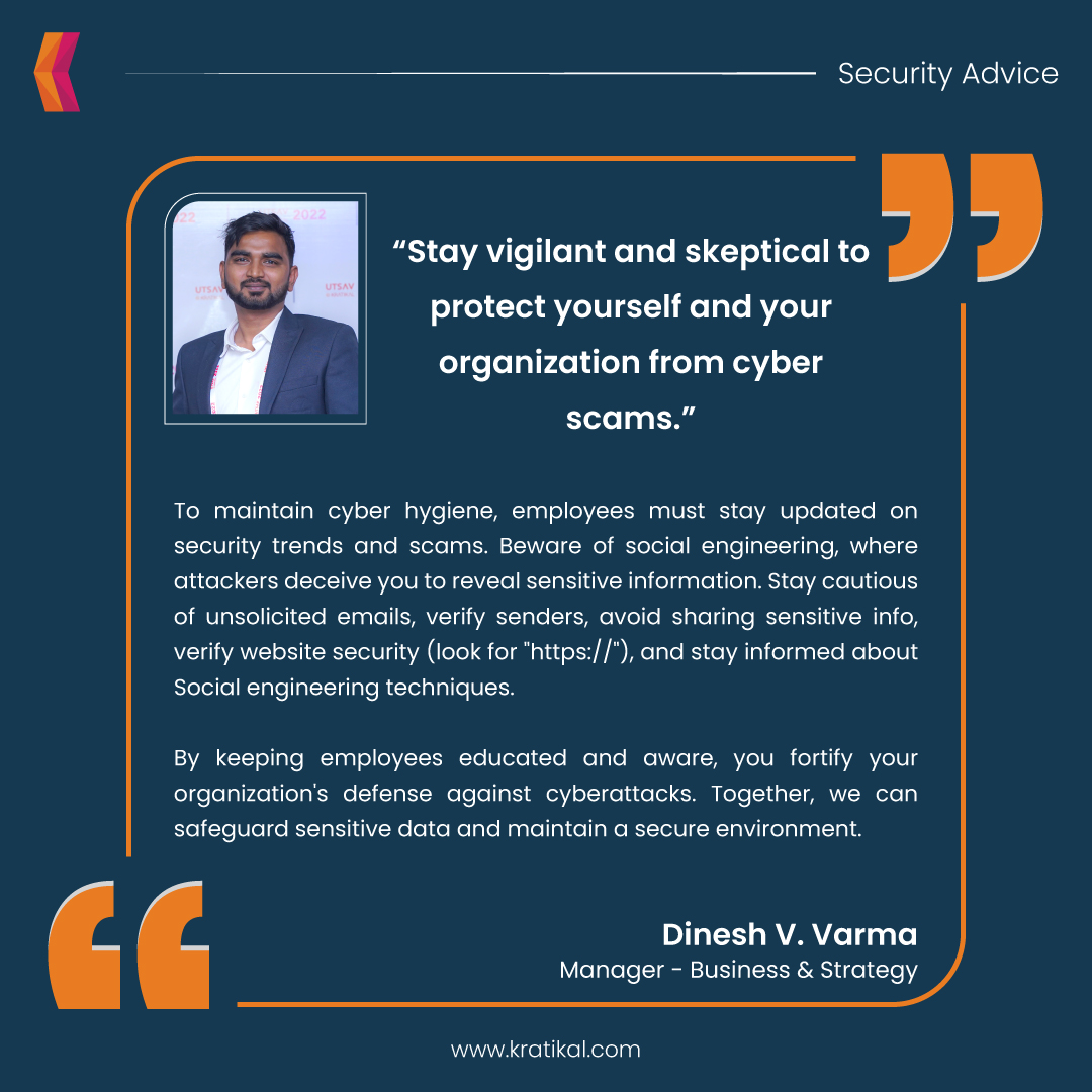kratikal's tweet image. Ensuring cyber hygiene and educating employees about cyber threats strengthens an organization&apos;s cyber security posture and prevents attacks in the future.
.
.
.
#cyber_scam #social_engineering #cyberattacks #kratikal #cybersecurity #hacking
