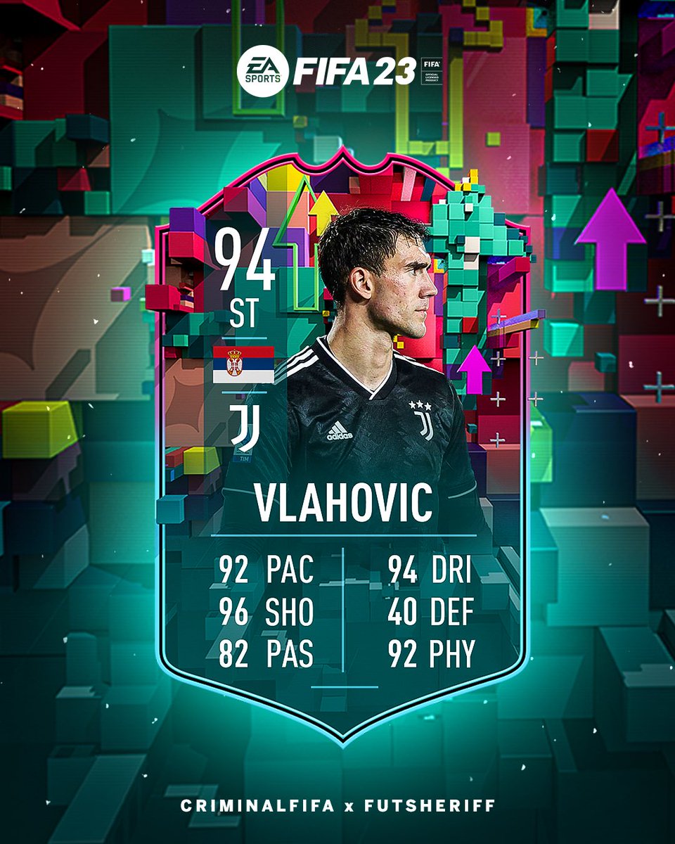 FutSheriff's tweet photo. 🚨Vlahovic🇷🇸 is coming as LEVEL UP card soon!

Stats are prediction!

Make sure to follow @FutSheriff and @Criminal__x 

#fifa23 https://t.co/DwT2evv18B