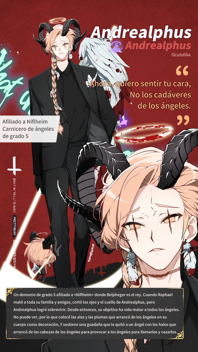 Prettybusy_KR's tweet photo. Andrealphus

"Now, I want to feel your face,
Not the dead bodies of angels.”

"Ahora, quiero sentir tu cara,
No los cadáveres de los ángeles."

#whatinhellisbad #WHB #地獄のどこが悪い？ https://t.co/YXzXelarAn