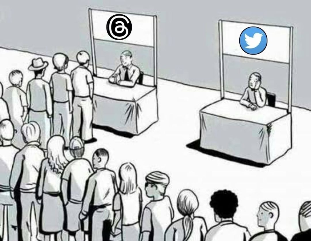milan_0015's tweet photo. Seems today is bad day for Twitter.

Threads is flooded with lots of memes trolling Twitter. 😅

#Threads 🧵 https://t.co/nofoY02HhJ