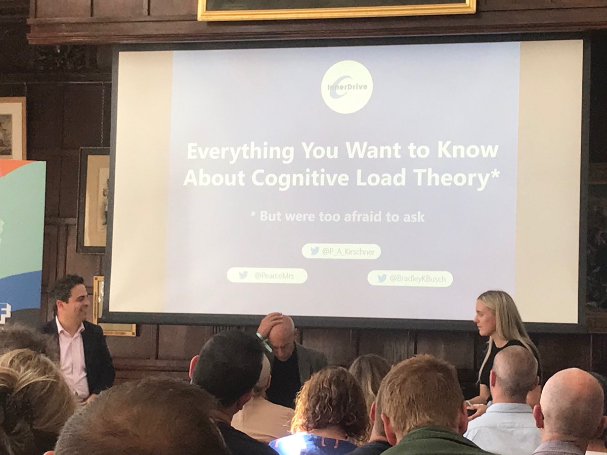 A brilliant session yesterday from <a href="/P_A_Kirschner/">Paul A. Kirschner</a> <a href="/BradleyKBusch/">Brad Busch</a> and <a href="/PearceMrs/">Jade Pearce</a> on Cognitive Load Theory.  ‘The best way to avoid mutations in education is a deep understanding of the research and theory’. #EducationFest <a href="/EducationFest/">Festival of Education 🇬🇧</a>