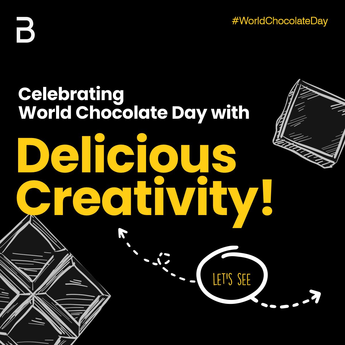 SenseBite's tweet photo. Just like chocolate, creativity brings us joy, bliss, and a craving for more after each successful bite! Here's a glimpse of our creative deliciousness in honor and celebration of World Chocolate Day!#bakelite #malpani #worldchocolateday #chocolates #delicious #creativeagency https://t.co/yrK39F0hbf