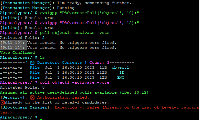 gridnetproject's tweet photo. When trying to execute same command twice, #Security checks are all in place 👇 https://t.co/xrOnEQ27No