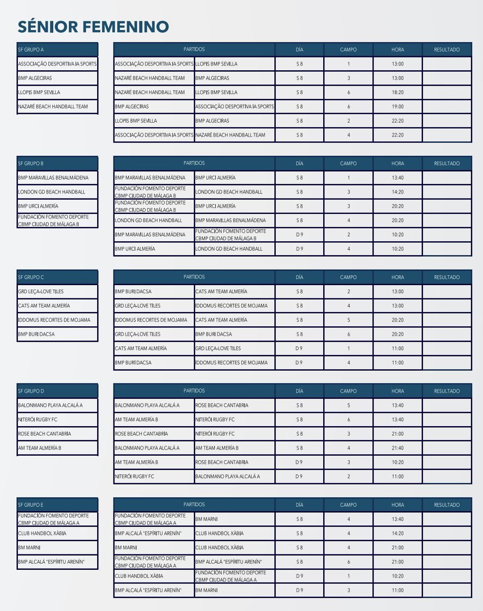 dicabebeachcup's tweet photo. 🔔📅 GRUPOS Y HORARIOS 🔔📅

#DiegoCarrascoBeachHandballCup https://t.co/wTrKROjE4k