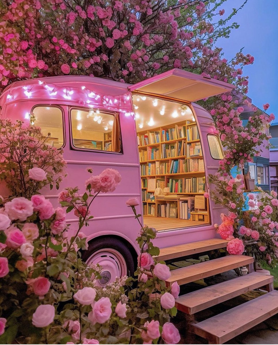 Love this little Pink library! Is this a Nay or Yay for you? #UnusualThings 💕
