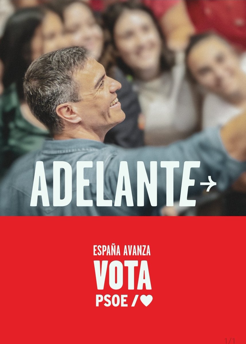 PGabina's tweet image. Buenos días españoles, a por la victoria.
#Adelante 
#SoloSumaPSOE