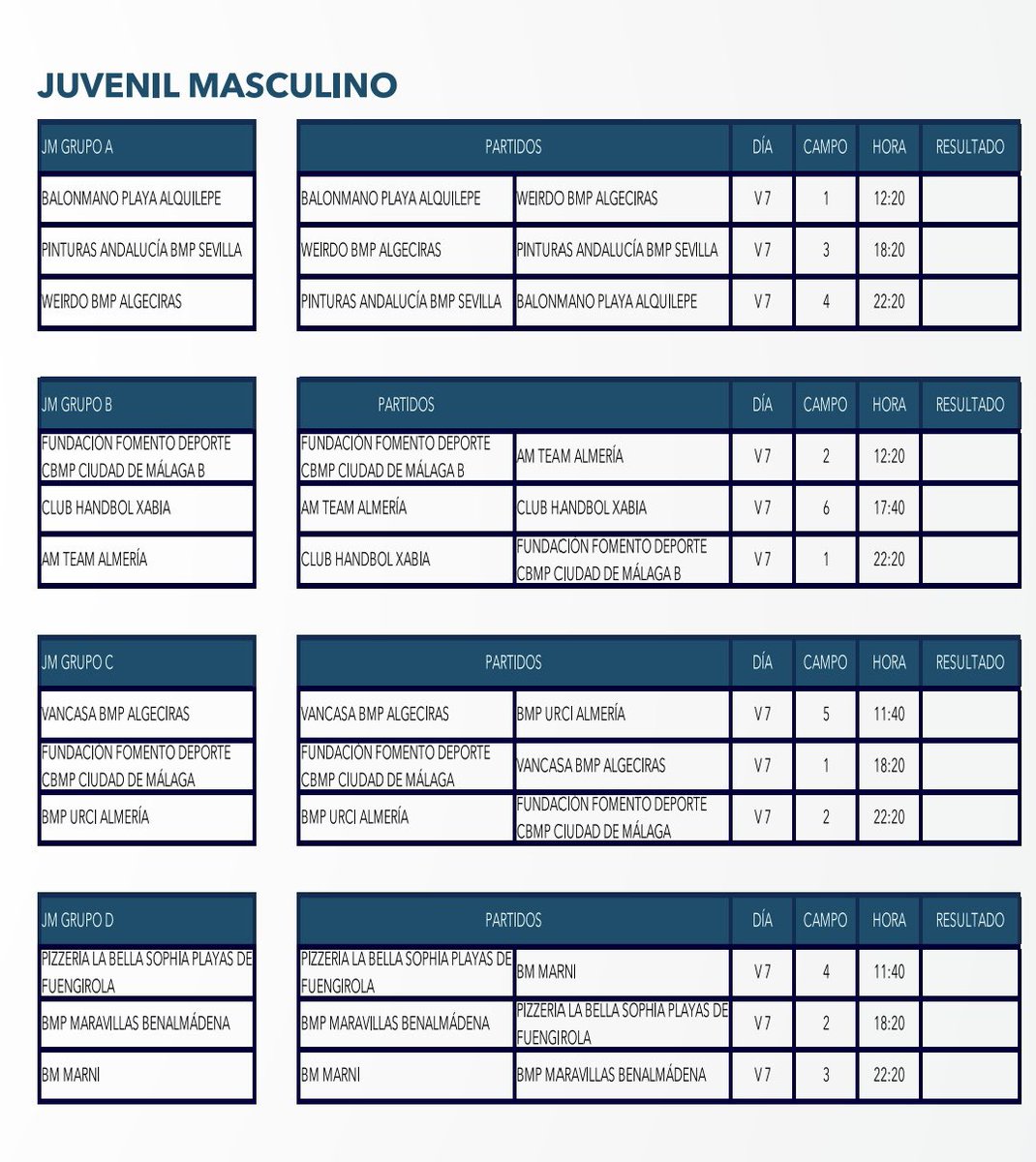 dicabebeachcup's tweet photo. 🔔📅 GRUPOS Y HORARIOS 🔔📅

#DiegoCarrascoBeachHandballCup https://t.co/T8ze6SKQAk