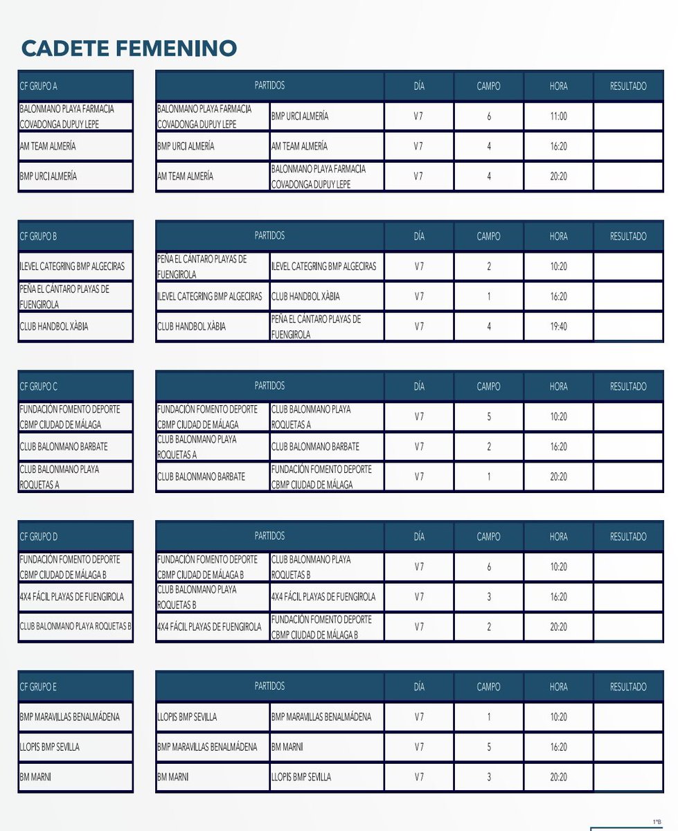 dicabebeachcup's tweet photo. 🔔📅 GRUPOS Y HORARIOS 🔔📅

#DiegoCarrascoBeachHandballCup https://t.co/ZDHKjcqmvL