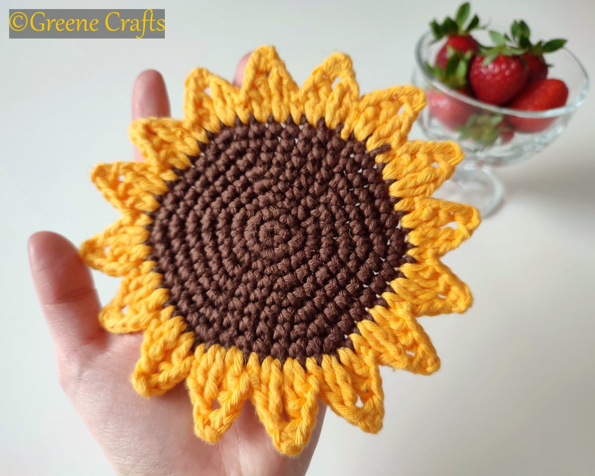 Zsuzsa36087412's tweet photo. Excited to share the latest addition to my #etsy shop: Sunflower Crochet Coaster PDF Pattern, Summer Coasters, Sunflower Coaster, Crochet Applique, Crochet Sunflower Pattern, Quick and Easy https://t.co/EQTZxR5QCz #housewarming #mothersday #crochet #coasterspattern #be https://t.co/SRBjRP40Sn