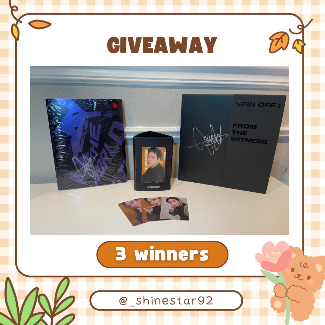 hwaberryjarrito's tweet photo. Jongho’s Outstanding Drama OST Giveaway
• 3 Winners: 1st and 2nd winner will receive a signed album, 3rd winner will receive a spin-off poca album & exclusive H82 PC
• Open worldwide
📅 Voting Ends: 7/14 @ 11:59pm KST
Rules & information ⬇️
#ATEEZ #에이티즈 #ATEEZGA https://t.co/Vb0gPM9LGc