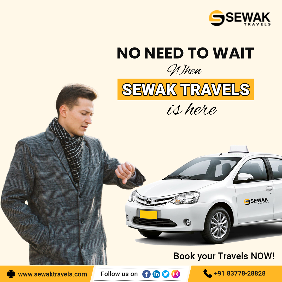 Experience hassle-free travel with Sewak Travels, where waiting is a thing of the past. 
Our agency ensures prompt and efficient services without any delays.  
📞Call us 8377828828
#HassleFreeTravel 
#NoMoreWaiting 
#SeamlessTravelExperience 
#NoDelays 
#TravelWithSewakTravels