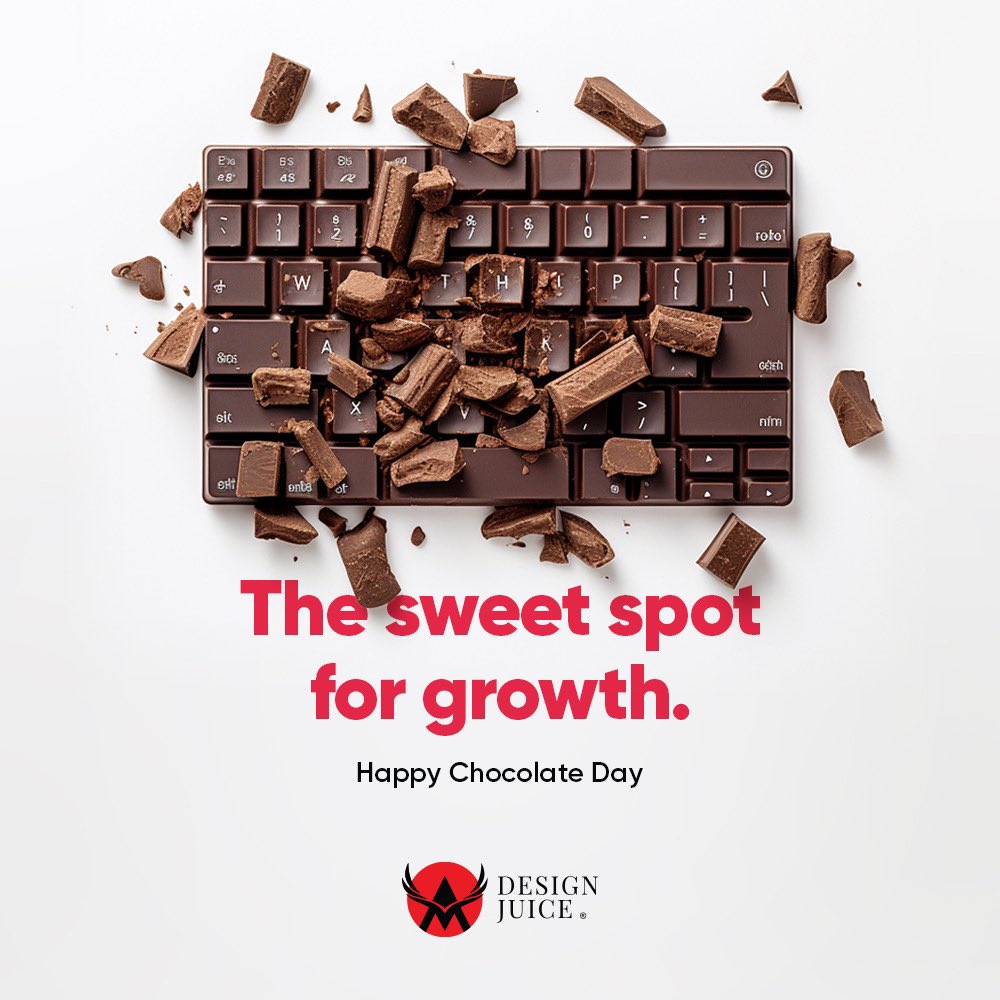 design_juice's tweet image. A magical sweet🍫 spot lies in every brand&apos;s growth journey when it’s fuelled by ideas 💡, passion, and imagination. Let your brand&apos;s growth journey always be sweet and perfect blend of creativity.

#DesignForDigital #DesignForSocial #DesignForGrowth #WorldChocolateDay