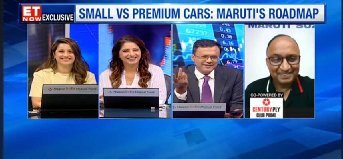 #OnETNOW | Maruti Suzuki's SUV bet: Upmarket 7-Seater Invicto leads the way. Shashank Srivastava reveals the business roadmap! Watch the interview: youtu.be/rrTGhRjjH4E