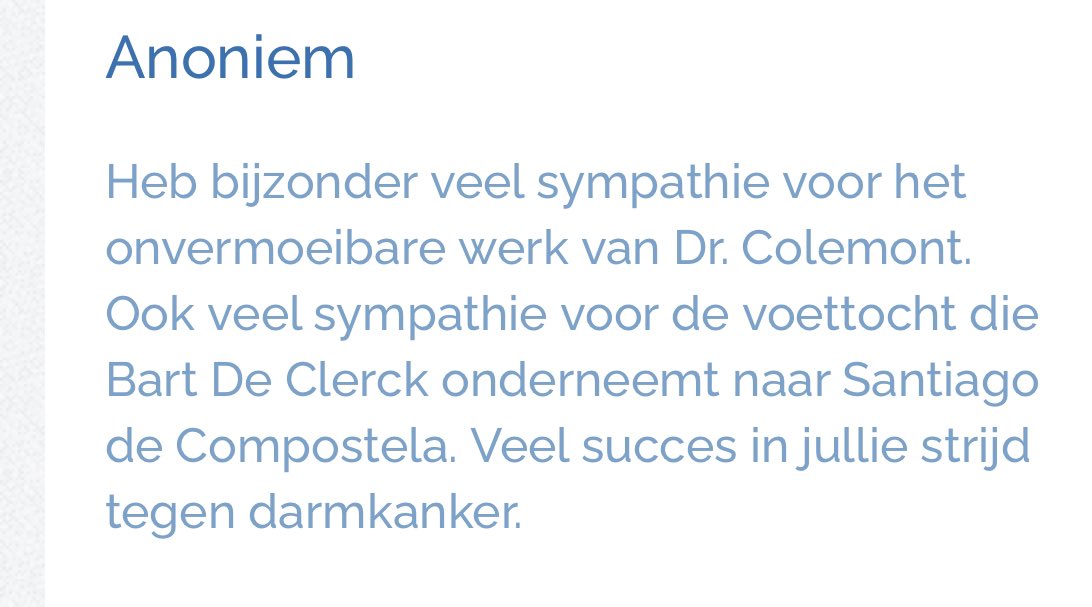 bartdecl's tweet photo. Af en toe bekijk ik de hartverwarmende reacties van de bijna 400 donateurs aan mijn staptocht tvv @StopDarmkanker en word ik heel stil, dankbaar, ja zelfs een beetje emotioneel. Het helpt ook de enkele keren dat het tegenzit.
#AntwerpenSantiago
https://t.co/rWJ7TWr2zE https://t.co/W4AahkIeV0