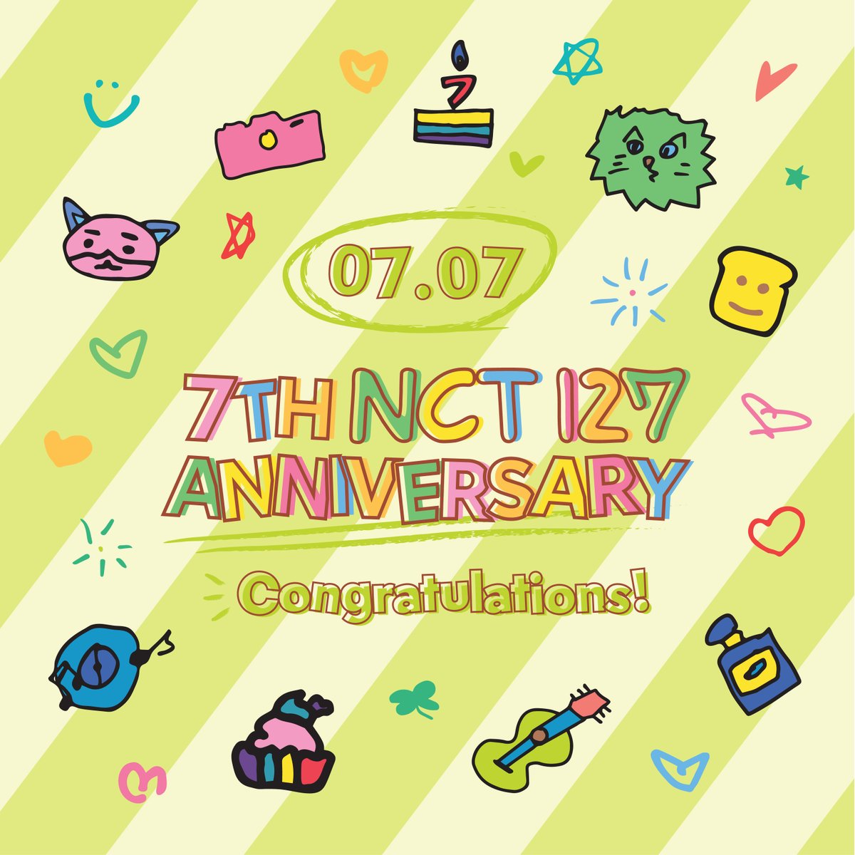 smtown_andstore's tweet photo. [NCT 127 7th ANNIVERSARY] 💚

NCT 127의 데뷔 7주년을 진심으로 축하합니다!🎉
올해로 7주년을 맞이한 NCT 127과 NCTzen을 위해 준비한  특별한 MD를 지금 SMTOWN &amp;STORE 온라인에서 만나보세요!🎁 

🔹판매 기간:  2023. 7. 7 (FRI) 15:00 ~ 7. 9 (SUN) 23:59 (KST)

https://t.co/snSVp6BAff https://t.co/CaD6Hzo8T1