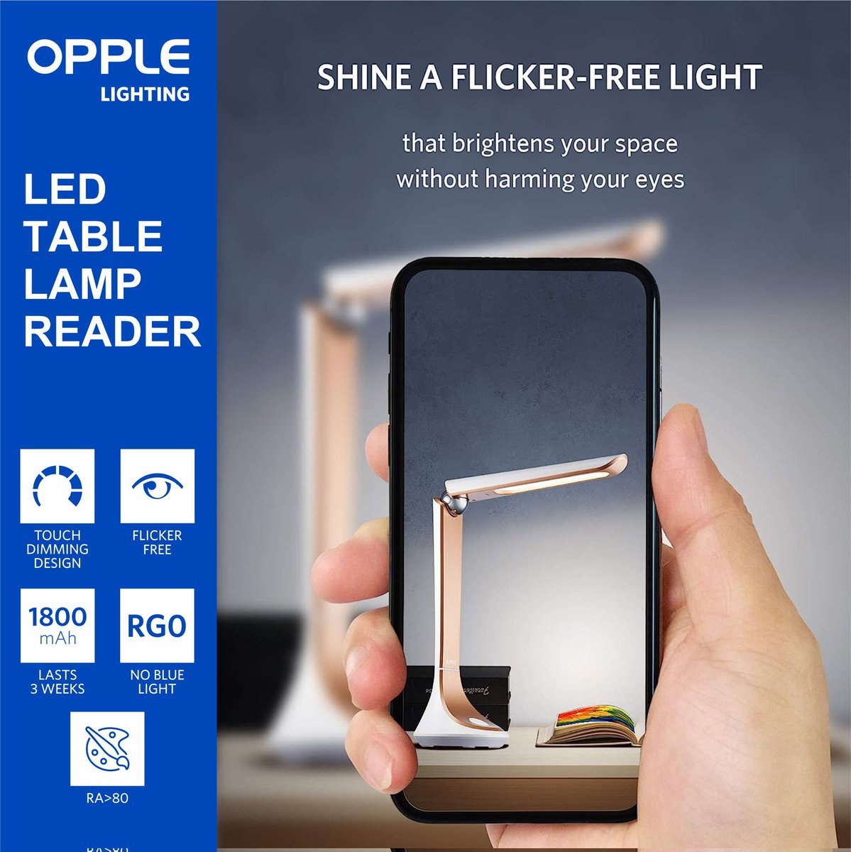 Oppleindia's tweet photo. Stay focused and productive with Opple India's LED Table Lamp Reader! 💻 Perfect for your study or home office. 

For more, Visit- 
https://t.co/dIYK9Hf1JG

#LEDTableLamp #Reader #OppleIndia #WorkFromHome #ProductivityBoost #LightingSolutions https://t.co/GwZUkmw09L