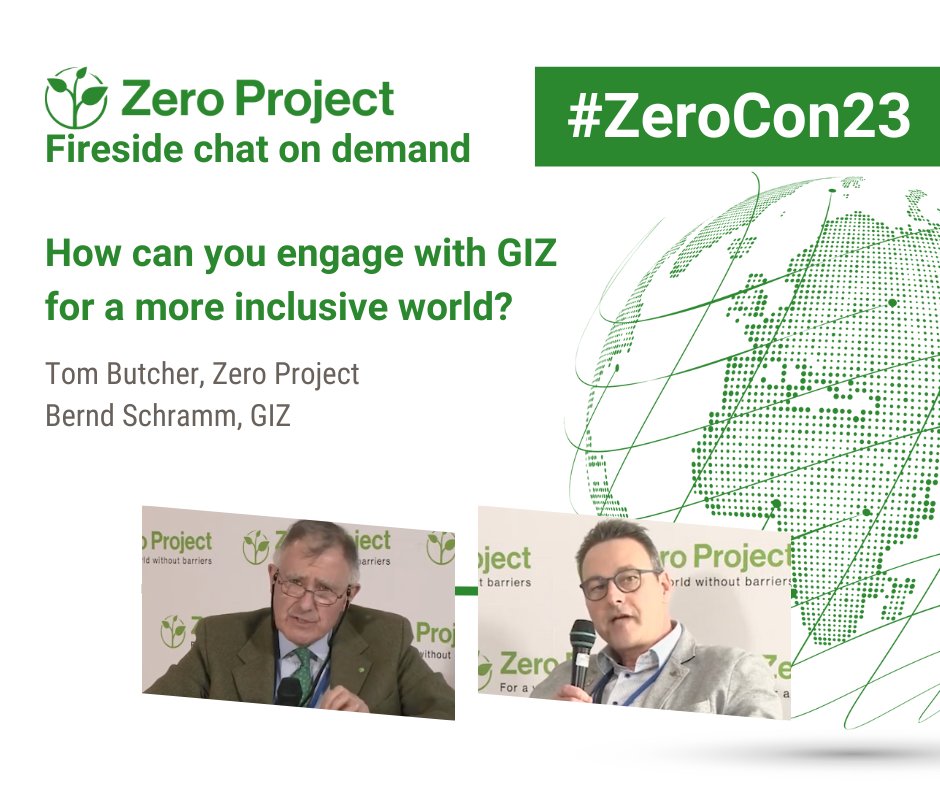 ZeroProjectorg's tweet photo. Join us for this Fireside Chat from #ZeroCon23! 
We’re thrilled to have Bernd Schramm from @giz_gmbh, Head of Global Project Inclusion of Persons with Disabilities, talk about the digital skills training center: https://t.co/jXkSI41Ssh
@Sightsavers @Atos @Cisco @SafaricomPLC https://t.co/6P64nSNT7y