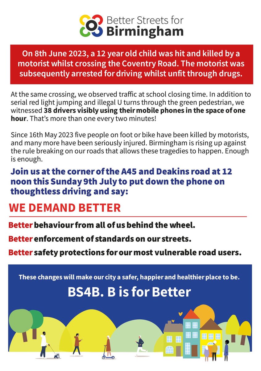 Better Streets for Birmingham is no longer on X tweet media