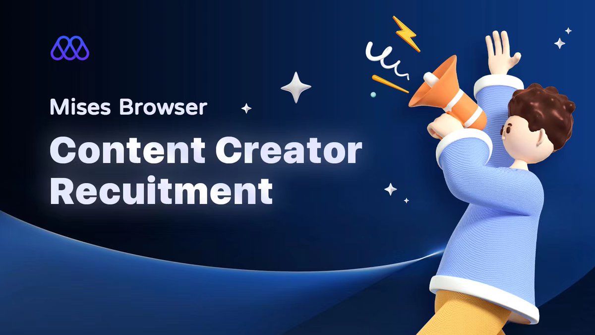 Mises (@mises001) on Twitter photo WE NEED YOU!
Content Creator Recuitment
🔹Good at creating educational threads, testnet tutorials, or promoting airdrops?
🔹You have a chance to become an Official Content Creator of Mises Browser!
🔹Contact <a href="/Mises002/">Mises-2 🍊,💊</a> on Telegram and send the links to your works on social media! WE NEED YOU!
Content Creator Recuitment
🔹Good at creating educational threads, testnet tutorials, or promoting airdrops?
🔹You have a chance to become an Official Content Creator of Mises Browser!
🔹Contact <a href="/Mises002/">Mises-2 🍊,💊</a> on Telegram and send the links to your works on social media!