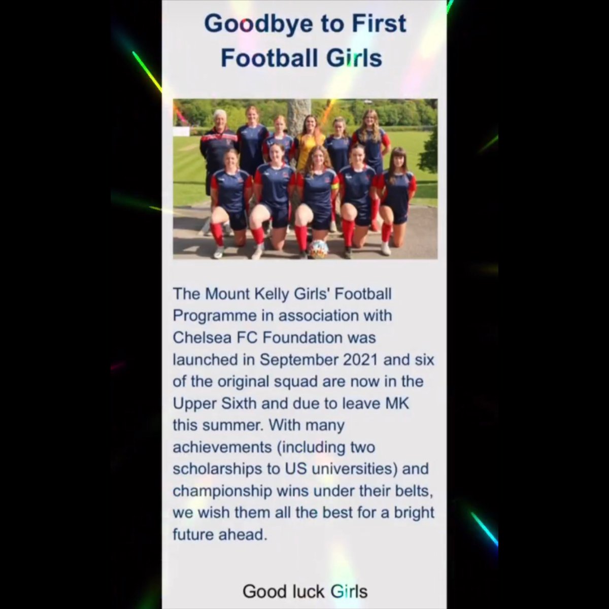 MountKellyFooty's tweet photo. It’s Been An Absolute Pleasure Coaching #Alice #Emma #Scarlett #Rosie #RubyM and #Calais 💙❤️💙❤️💙❤️
Good Luck On Your Pathways 👉🏼
We’ll Be Watching U 👀⚽️⚽️⚽️⚽️⚽️⚽️@Mount_Kelly @MountKellySport @GuyAyling @CFCFoundation @NickBrownie5 💙💪🏼💯 https://t.co/NQRsia4s93