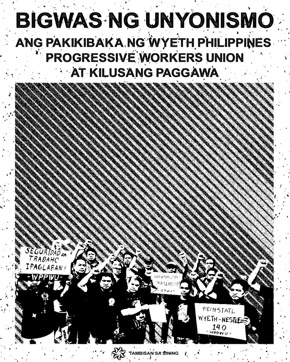 TAMBISAN_1979's tweet photo. Pagpupugay para sa WPPWU at sa kilusang paggawa sa pagsusulong ng kulturang makabayan at makamasa!
Buong statement: https://t.co/CKAlaESCw3
#StandWithWyethWorkers
#ManggagawangMayLaban
#UnyonismoIpaglaban
#SahodItaasNgayonNa https://t.co/XVL1zWQZXO