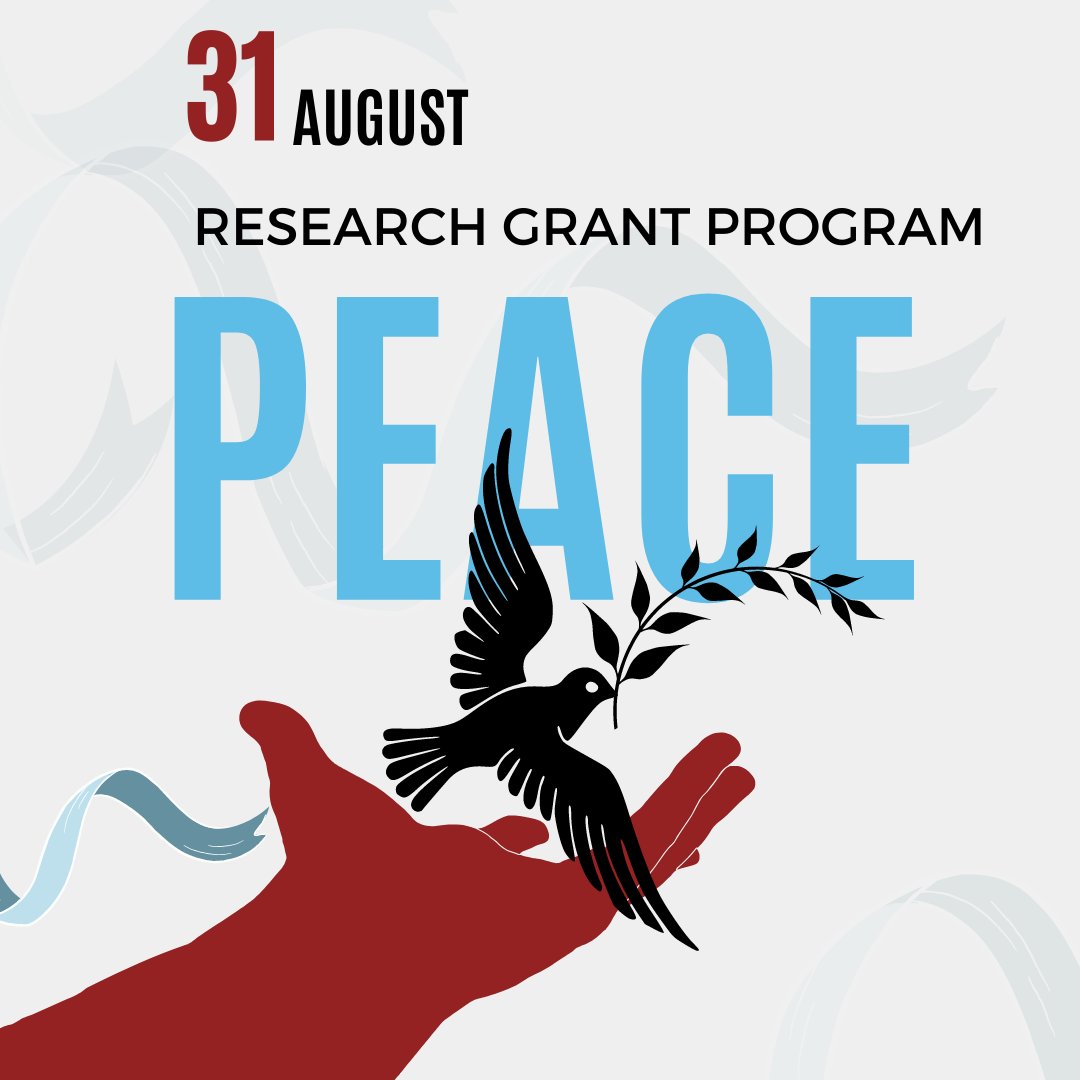 ‼️Call for Peace Researchers‼️

☮️Peace Research Grant Program for Projects promoting Peace Activities

Apply to receive up to $5,000 in funding!

Visit here to submit your proposal: www2.fundsforngos.org/?p=113862

#peace #PeaceResearch

🔗LATEST FUNDS, 🔗SAMPLE PROPOSALS, 🔗JOBS