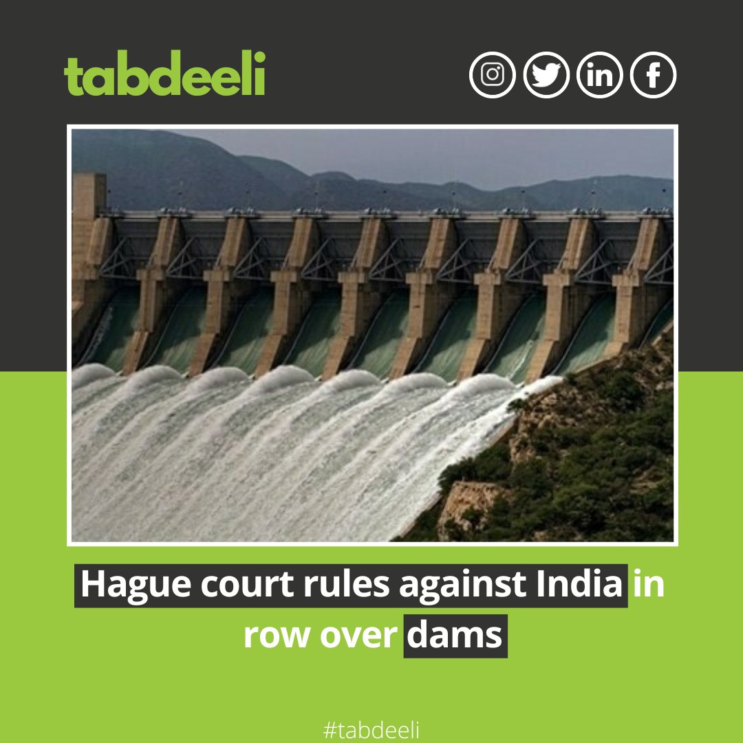 Tabdeeli_'s tweet photo. Permanent Court of Arbitration (PCA) in The #Hague rejected #India’s objections to its assumption of jurisdiction in a dispute between the neighbouring coun­tries over the Kishanganga and Ratle Hydroelectric projects, pursuant to the Indus Waters Treaty.
#Tabdeeli #Pakistan https://t.co/WF8QbKjef0
