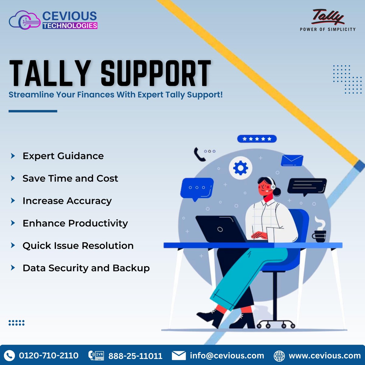 Experience unparalleled support and unlock the full capabilities of Tally to optimize your business's financial performance with our exceptional expertise.
.
.
#Tally #ExpertTallySupport #CeviousTech #StreamlineYourBusiness #TallyExperts #BusinessSuccess #ExceptionalSupport