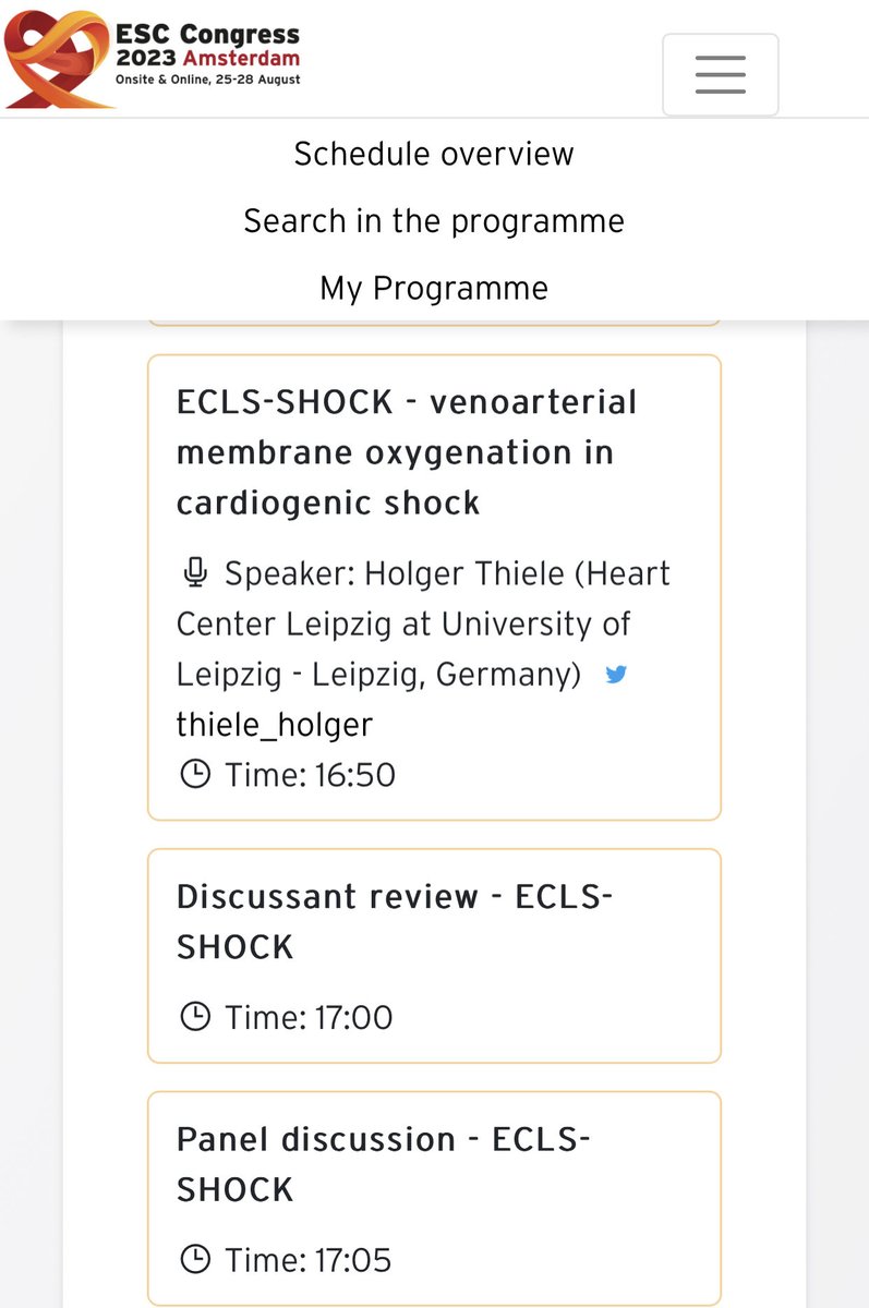 Holger Thiele (@thiele_holger) on Twitter photo Watch out for #Hotline #ESCCongress2023 <a href="/ESCardioNews/">European Society of Cardiology News</a> for our ECLS-SHOCK trial results <a href="/JaninePoss/">Janine Pöss</a> <a href="/AnneFreund3/">Anne Freund</a> <a href="/IngoEitel/">Ingo Eitel</a> <a href="/TRassafMD/">Tienush Rassaf</a> <a href="/AGIKinterv/">AGIK</a> @PCSchulzeMD <a href="/DGK_AG3/">AG3 - Kardiovaskuläre Intensiv- und Notfallmedizin</a> <a href="/DGK_org/">Deutsche Gesellschaft für Kardiologie</a> <a href="/YoungDgk/">Young DGK</a> Watch out for #Hotline #ESCCongress2023 <a href="/ESCardioNews/">European Society of Cardiology News</a> for our ECLS-SHOCK trial results <a href="/JaninePoss/">Janine Pöss</a> <a href="/AnneFreund3/">Anne Freund</a> <a href="/IngoEitel/">Ingo Eitel</a> <a href="/TRassafMD/">Tienush Rassaf</a> <a href="/AGIKinterv/">AGIK</a> @PCSchulzeMD <a href="/DGK_AG3/">AG3 - Kardiovaskuläre Intensiv- und Notfallmedizin</a> <a href="/DGK_org/">Deutsche Gesellschaft für Kardiologie</a> <a href="/YoungDgk/">Young DGK</a>