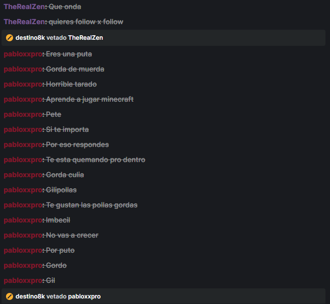 destino8k's tweet image. Lo qe hay que aguantar a veces... Reportado por incumplimiento de normas en Kick (Petición de Follow por Follow) e Insultos graves. #KickEspaña #KickStreaming #KickStreamers #KickArmy