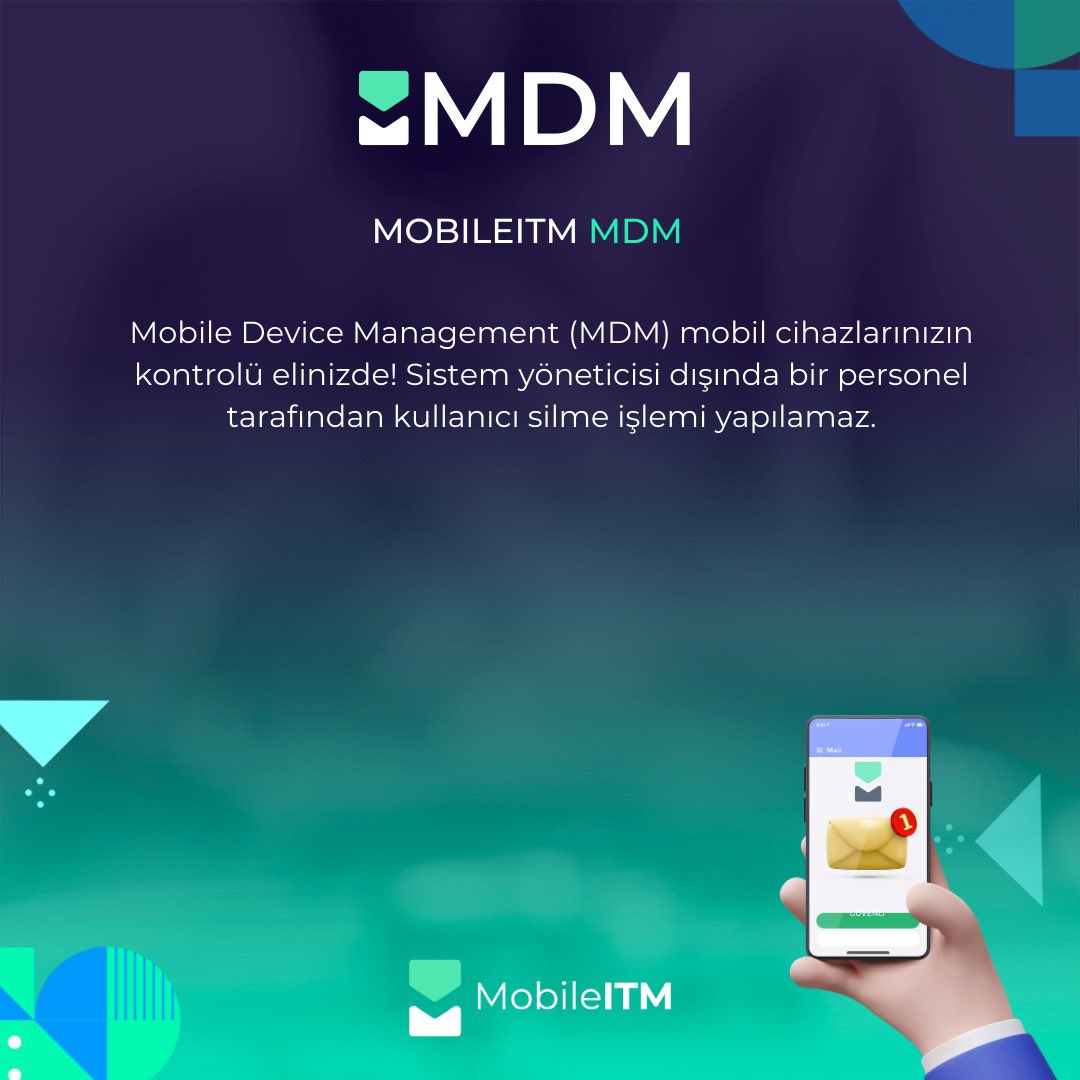 mobileitm_tr's tweet photo. Mdm(Mobile Device Management) ile kontrol sende!

Demo için bizimle iletişime geçin!

#mobileitm #simkart #mdm #mobilcihazyonetimi #cihazguvenligi #uzakyonetim #simkartguvenligi #mobiledevicemanagement https://t.co/TnvaYxsr22