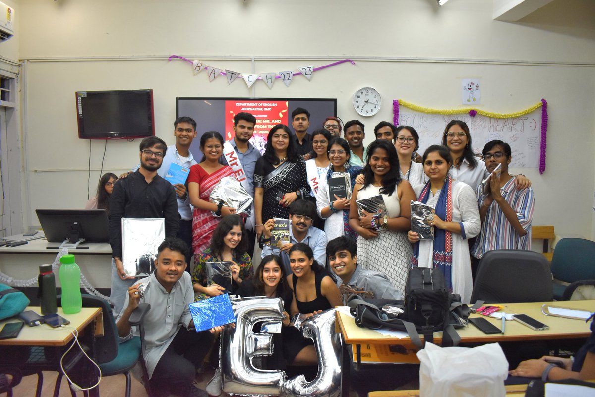A melting pot of talents💜 Our English Journalism Deptt. Congratulations to everyone who won the titles, especially our Miss & Mr EJ @rachubachuu @KrishnaBrujwasi, May we all become trailblazers in the field of media. #LifeatEJ