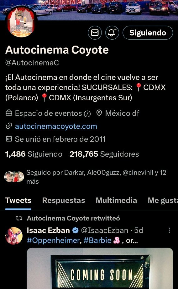 Mike00Bros's tweet photo. @cinevinil @AutocinemaC Me encantaría asistir ya que me encanta las películas animadas y quisiera compartir este momento en autocinema con mi familia ❤️💙
SEDE INSURGENTES 😇😍 https://t.co/bHyF45aJge