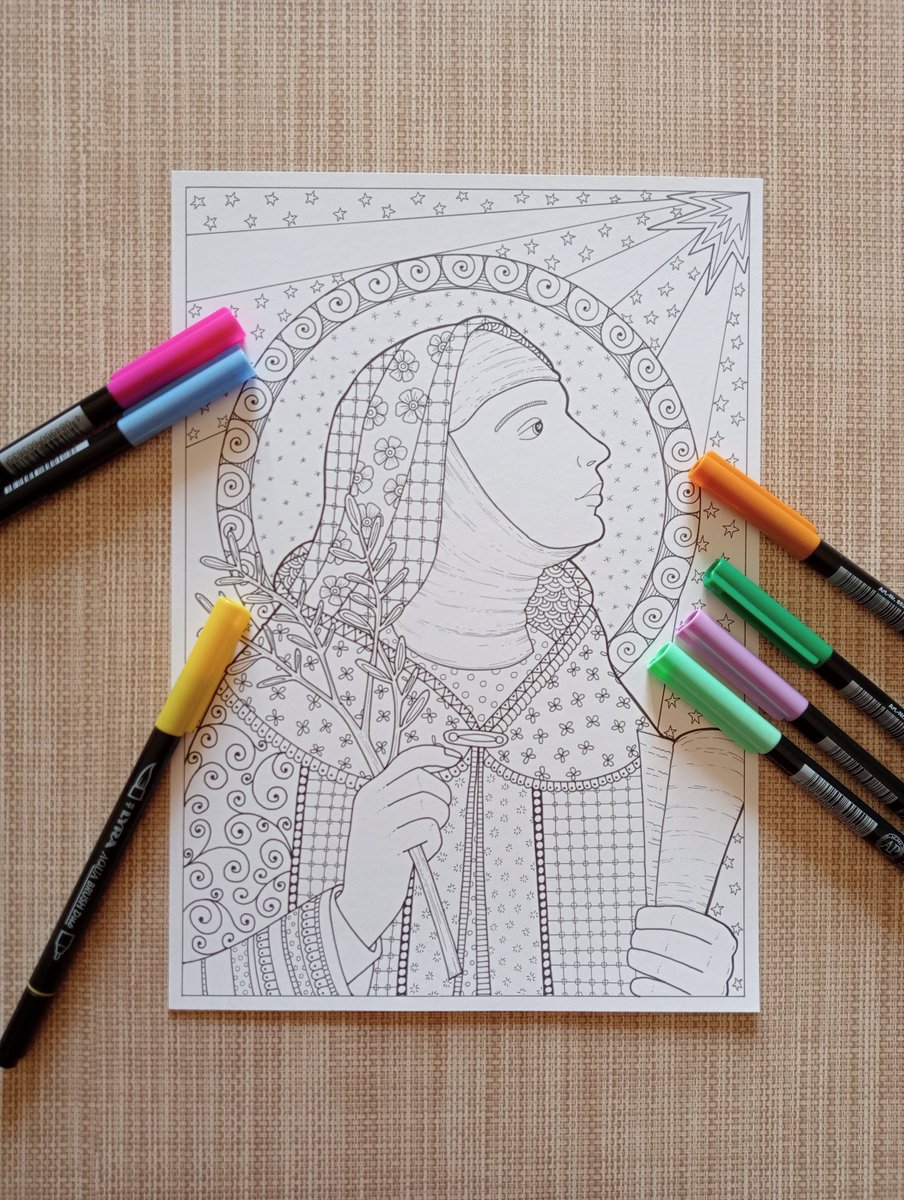 Bibartworkshop's tweet photo. Saint Clare of Assisi| Coloring Page for adult| Printable| Catholic Coloring Page|Spiritual Art by bibartworkshop https://t.co/MDJEn18coW #bibartworkshop #disegnieillustrazioni #digitalartwork #printablewallart #jpeg #zendood https://t.co/jZbmKDW5eL