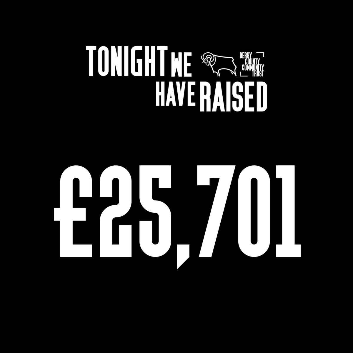 What a wonderful night at HQ for the first ever <a href="/DCCTOfficial/">Derby County Community Trust 🐏</a> Black &amp; White Fundraising Ball.

Emma Pilgrim &amp; her team worked their socks off to deliver a brilliant event for all 203 guests raising a staggering £25,701 for the charity.

🖤🤍