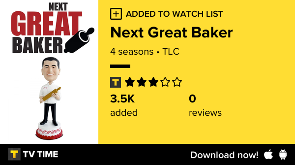 CycloneIron's tweet image. I've just started following Next Great Baker tvtime.com/r/2SFLH #tvtime