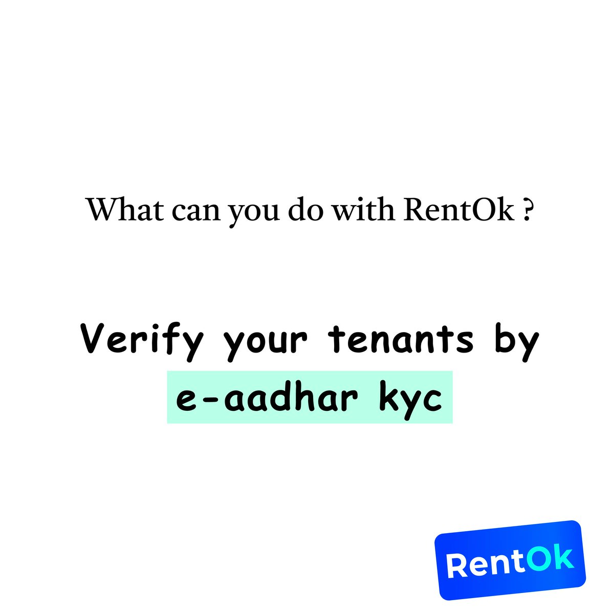 rentokofficial's tweet image. KYC karni hai... Ajao krwa denge!!

RentOk aadhar KYC is verifying 8000+ tenants every month

#RentingAasanHai #Smartproperty