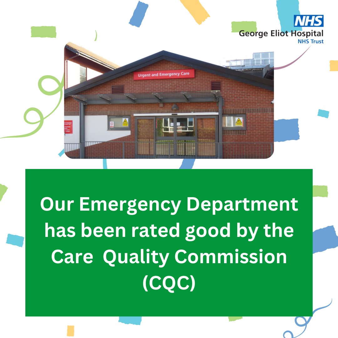 We're delighted to announce that our accident and emergency department has been rated as Good in a recent CQC inspection. Congratulations to our wonderful team on this fabulous achievement.
Read more here: ow.ly/IkxN50P4Uss