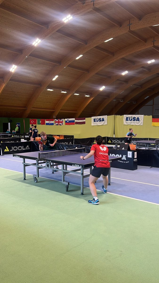 Kelly Sibley OLY (@sible2109) on Twitter photo Day 3 out here in Olomouc which means it’s the start of the Men’s & Women’s singles and doubles events along with the semi final of the team event for our women’s team. Let’s go @UoNTT 💪🏻🏓💚💛 <a href="/UoNSport/">University of Nottingham Sport</a> <a href="/EUSATabletennis/">EUSA Table Tennis 2025</a> #greenandgold Day 3 out here in Olomouc which means it’s the start of the Men’s & Women’s singles and doubles events along with the semi final of the team event for our women’s team. Let’s go @UoNTT 💪🏻🏓💚💛 <a href="/UoNSport/">University of Nottingham Sport</a> <a href="/EUSATabletennis/">EUSA Table Tennis 2025</a> #greenandgold