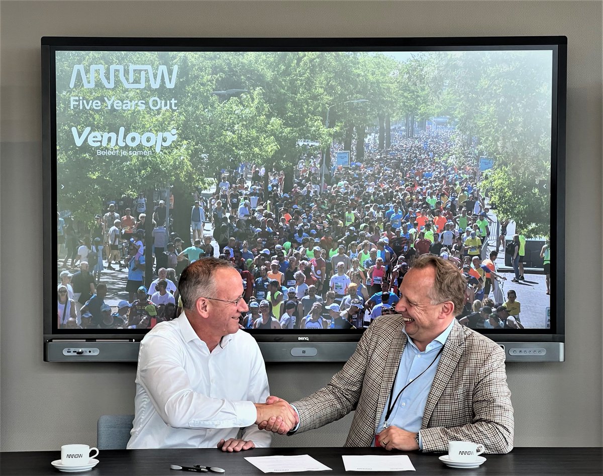 De Arrow Venloop Vanaf de nieuwe editie in 2024 zal Arrow optreden als de nieuwe hoofdsponsor van de Venloop en daarmee het evenement naar een volgend level helpen brengen. Lees het hele bericht op onze website! @ArrowEurope #ArrowVenloop #partnership #venloopbeleefjesamen