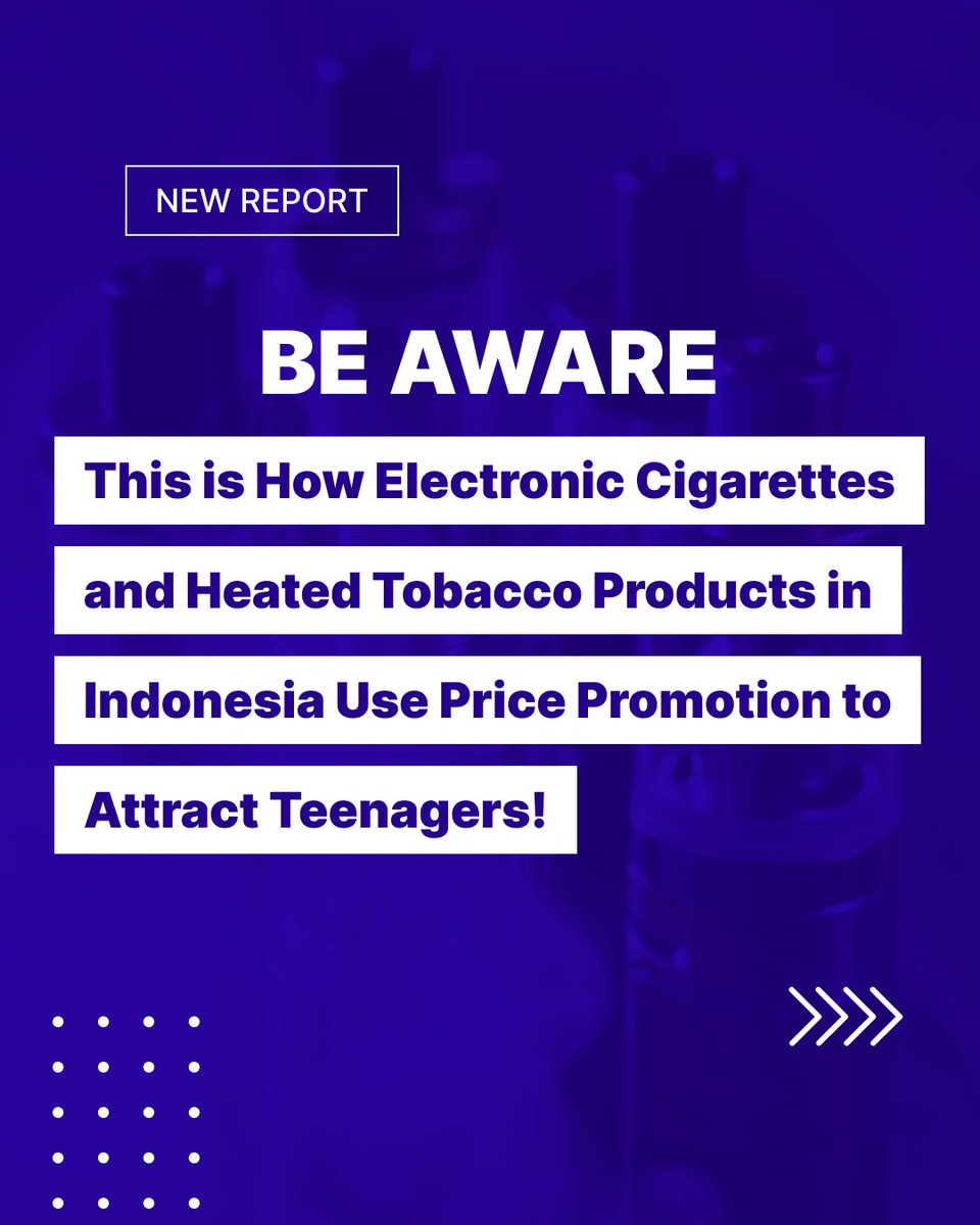 Price promotions undermine pricing policies and may attract teenagers to try harmful tobacco products. Promotions are common during holiday celebrations, store openings, or product launches. Read how this strategy is used in Indonesia. bit.ly/term8thedition #TERMCommunity