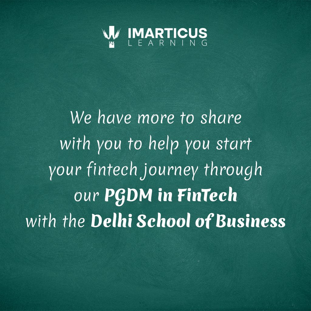 imarticus's tweet image. But, as everything else, FinTech has its own ABCD which need to be mastered.
Visit: bit.ly/3oN0MWJ

#Imarticus #ImarticusLearning #NewAgeLearning #DSB #DelhiSchoolofBusiness #PGDM #FIntech #PGDMinFintech #Fintech #Finance #CloudComputing #Cybersecurity #BSchool