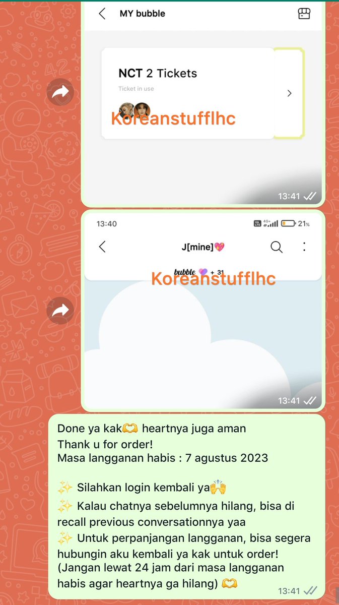 koreanstufflhc's tweet photo. 133. Perpanjang Haechan dan Jaemin NCT (2 tiket bubble) https://t.co/gSVotPeGjP