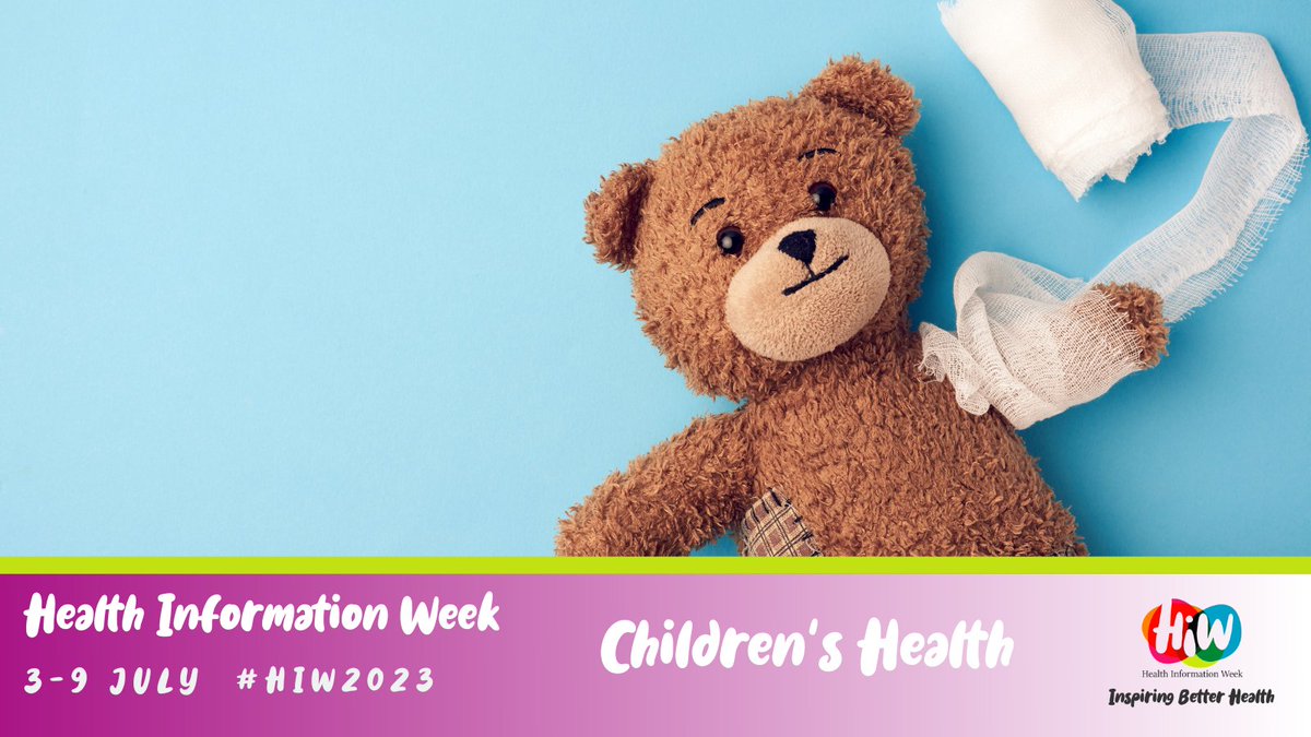 Healthinfoweek's tweet photo. It’s Day 5 of #HIW2023 and today we’re focussing on children's health. Take a look through the selection of themed resources to find targeted booklists, podcasts, health advice, links to helpful organisations, facts and figures
@healthinfoweek
https://t.co/4YpKKWsafs https://t.co/cE6Dk4dJy8