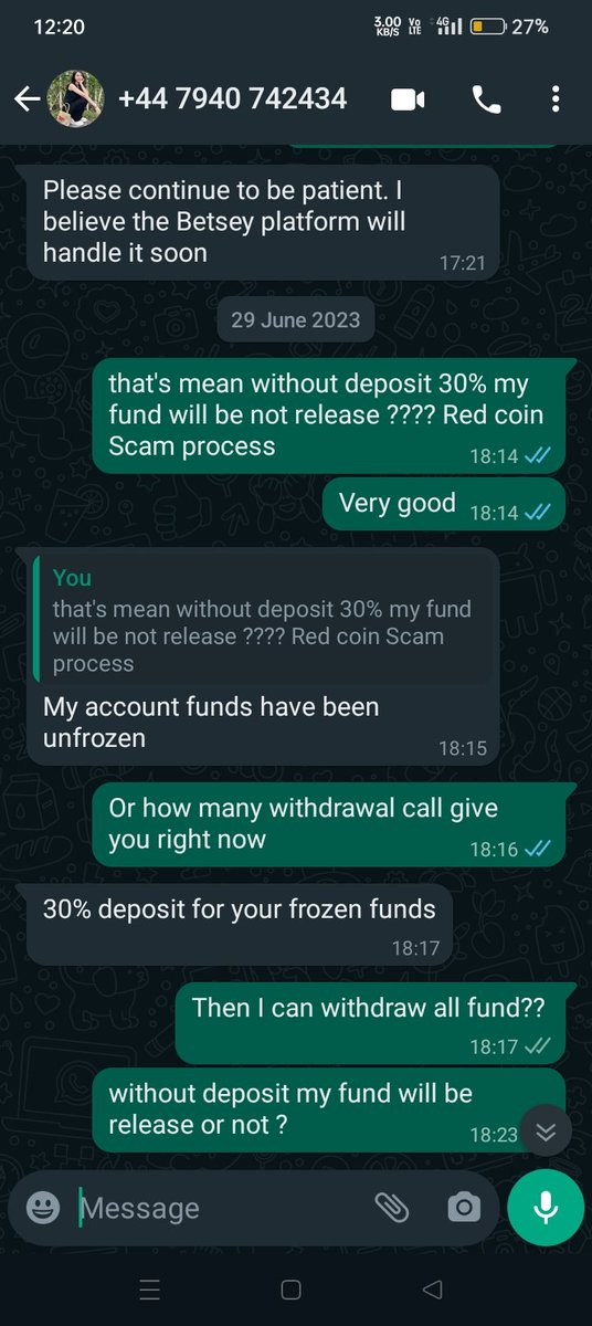 pathikda's tweet photo. @camerrcn Hi 
Cameron Sir 
I am from India. Betsy company Scam with us ( https://t.co/tHiHPSYgJq…) 
Our biggest USDT freeze the Betsy company. Some people are suicide for this reason. 

Plz Sir if you do something with us please do it sir. 

WhatsApp contact person are main agent Lily.. https://t.co/ewZYwdYmRV