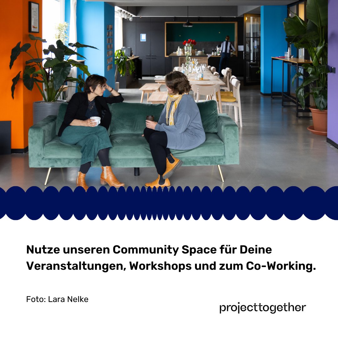 PT_Deutschland's tweet photo. 🚀 Du möchtest unseren ProjectTogether-Community Space in Berlin für Deine Veranstaltungen, Workshops oder zum Co-Working nutzen? Dann melde Dich hier an: https://t.co/nIOzsH35rr. Wir freuen uns auf Dich! #ProjectTogether #CommunitySpace #GemeinsamWirken https://t.co/KWp1GgYfeR