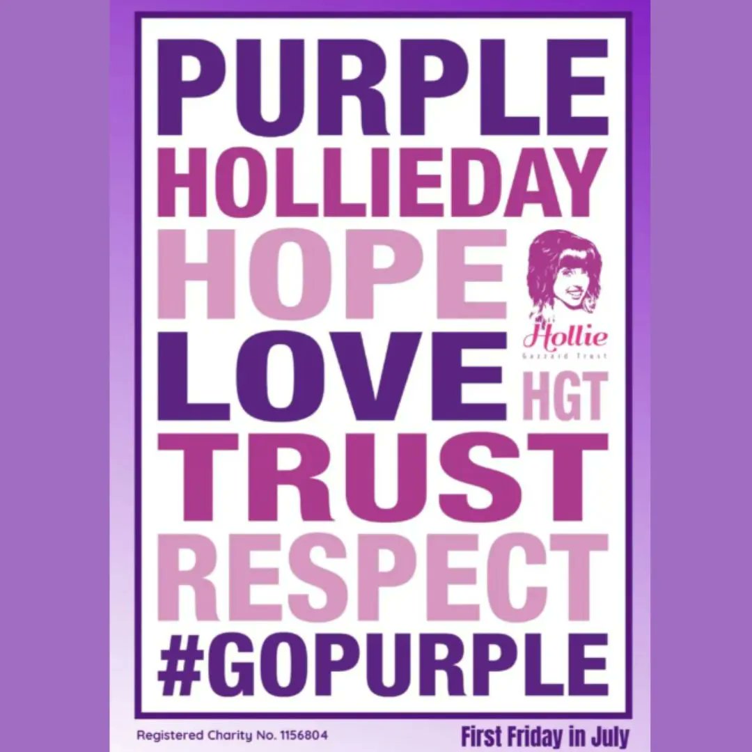 Join us as we #GoPurple today for the Hollie Gazzard Trust’s annual day to celebrate Hollie Gazzard's life 💜 

👉  You can support this worthwhile cause by donating here: 
buff.ly/3pGk6VM

#PurpleHollieDay #DomesticAbuseAwareness #TakeFiveHealthcare #HollieGazzardTrust